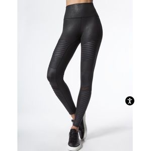 ALO YOGA High Waist Moto Legging, Faux Leather - SOLD